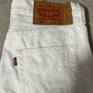 Levi’s 501 white button fly size w30 l30